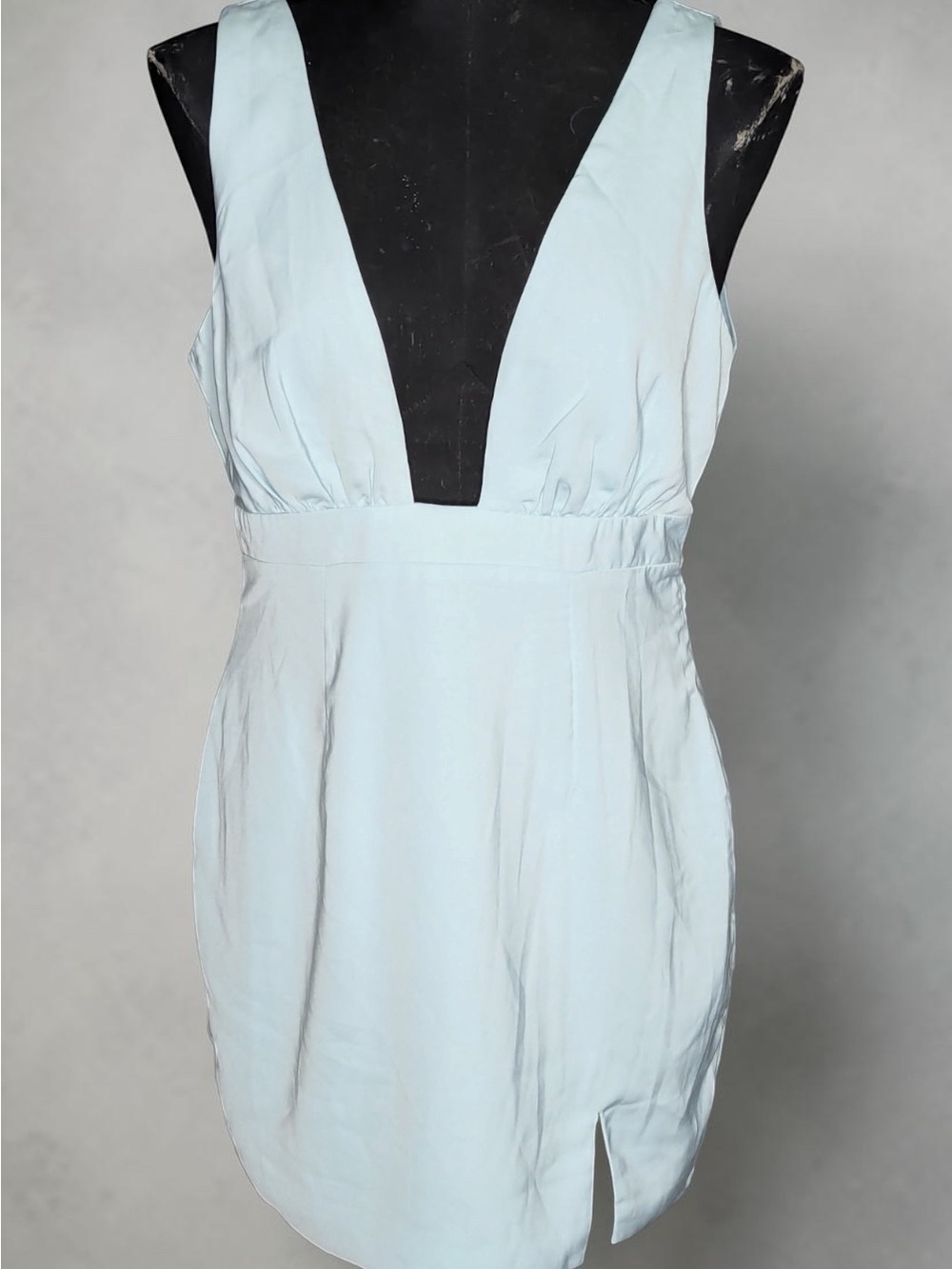 Superdown Light Blue Plunge Mini Dress Size M